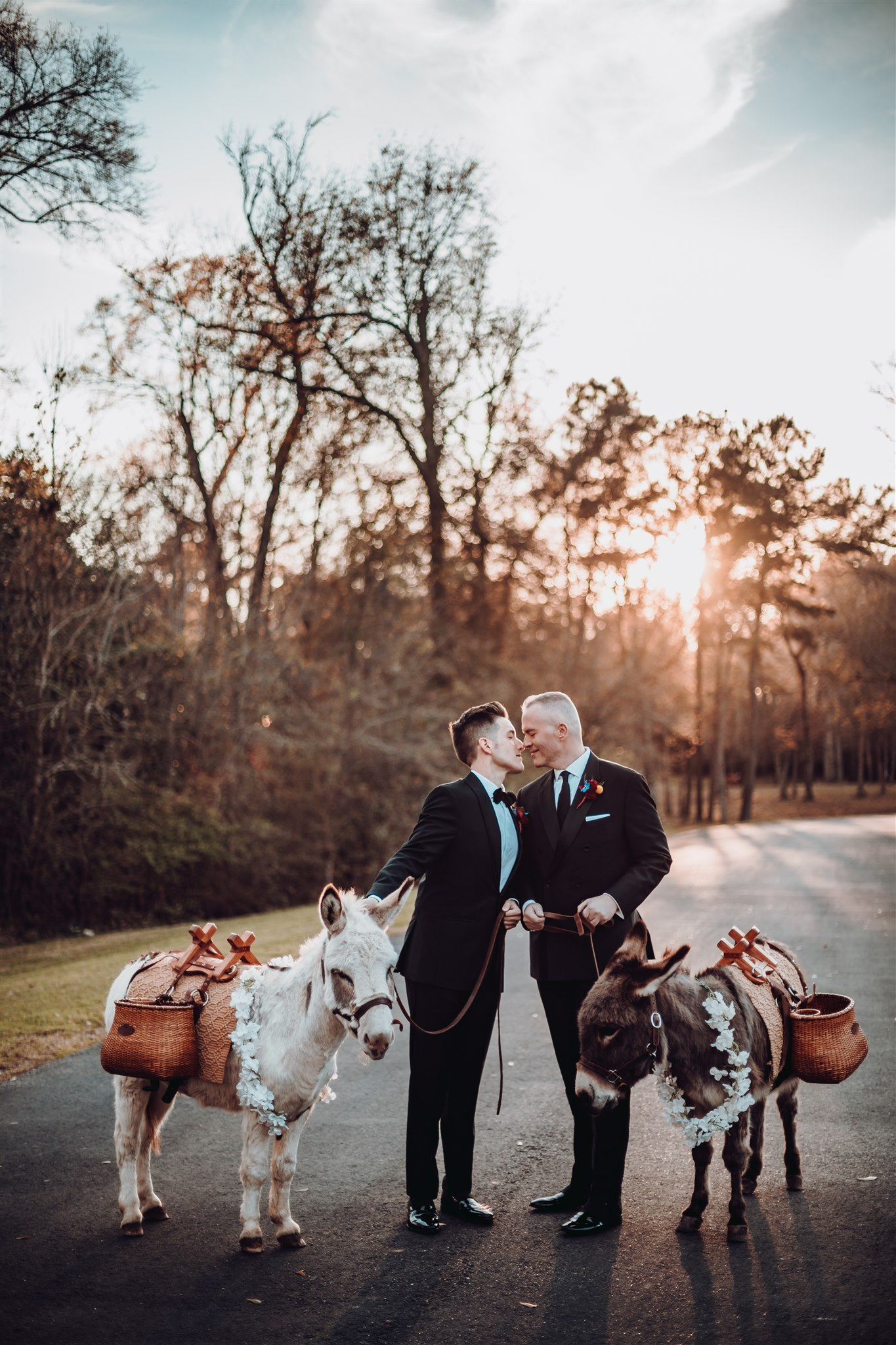 Couple at Conroe Wedding Nearby Boulevard Oaks